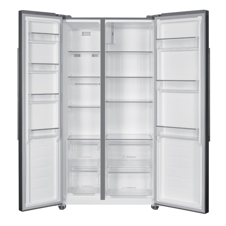 Indesit 442 Litre Side-By-Side American Fridge Freezer - Stainless Steel