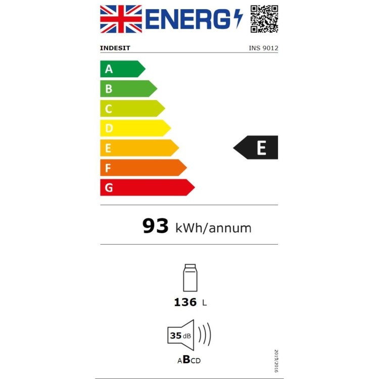 Refurbished Indesit INS9012 Integrated 136 Litre In-Column Larder Fridge