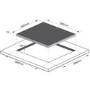 Montpellier INT61T15 59cm Touch Control Four Zone Induction Hob - Black