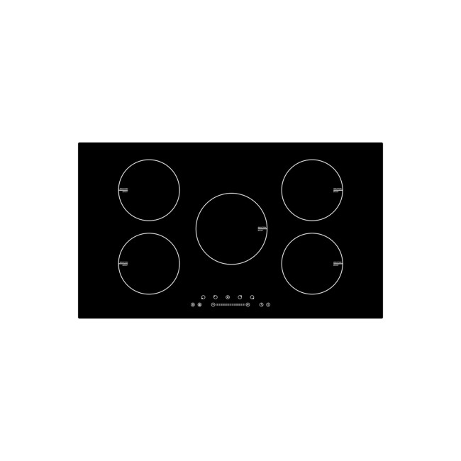 Montpellier INT901 90cm Touch Control Five Zone Induction Hob - Black