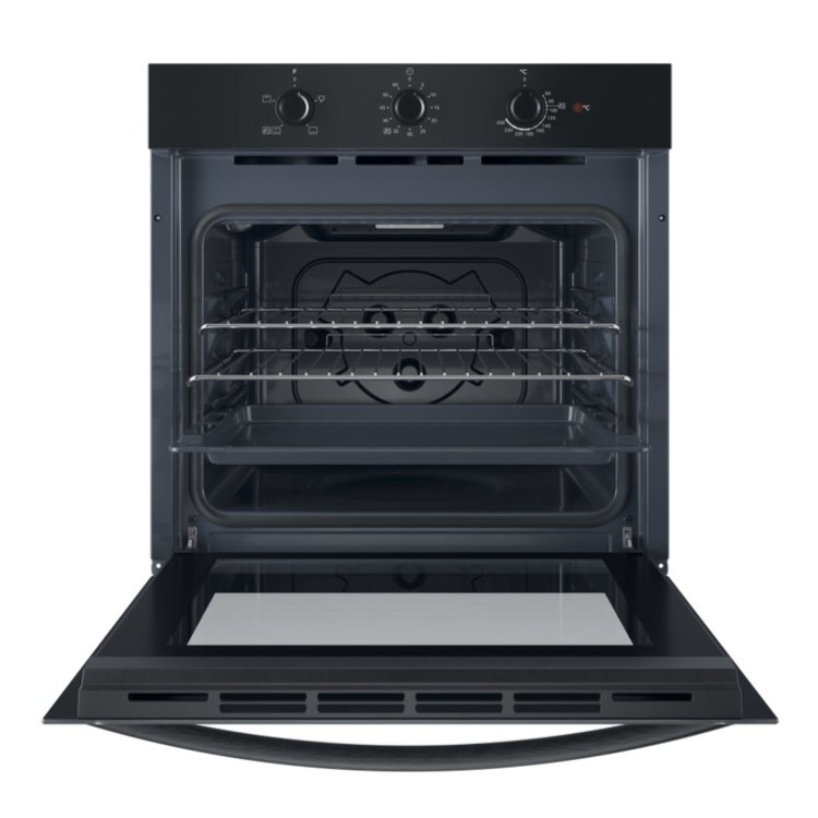 Refurbished Indesit Click&Clean Electric Single Oven - Black