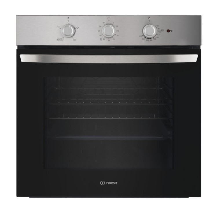 Indesit IO232HXUK Electric Conventional Single Oven - Stainless Steel