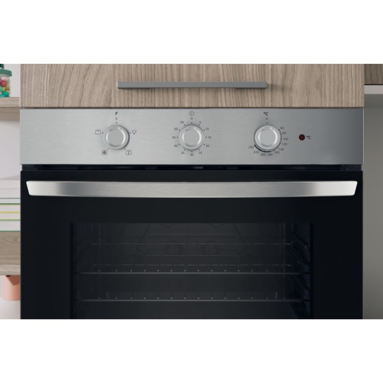 Indesit IO232HXUK Electric Conventional Single Oven - Stainless Steel