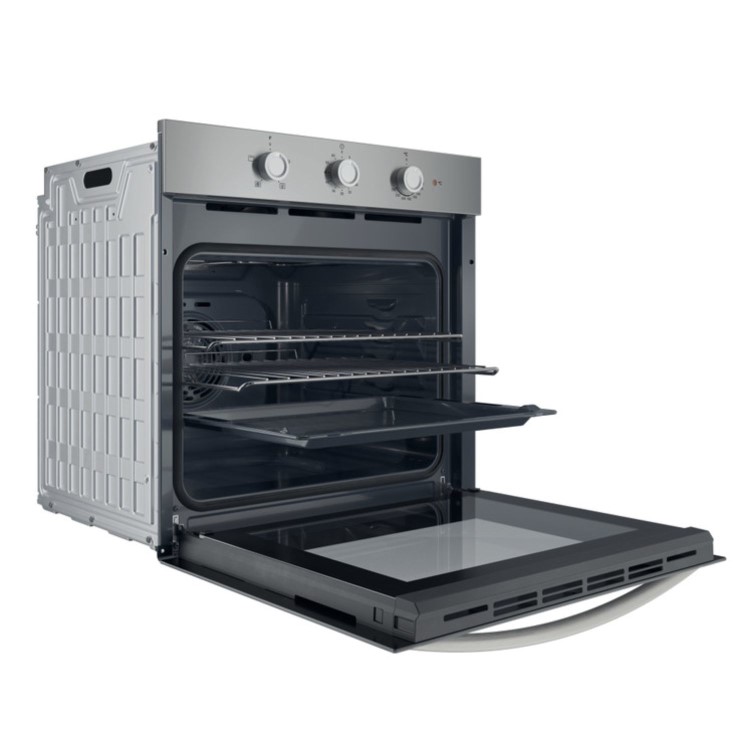 Refurbished Indesit IO233XUK Click&Clean Electric Single Oven - Stainless Steel