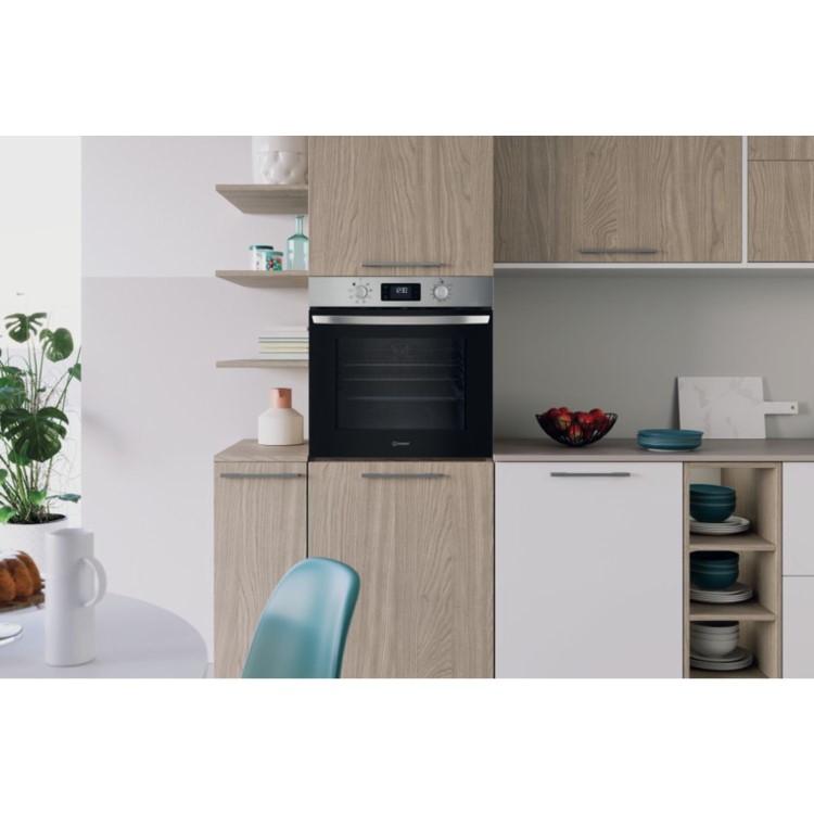Indesit Turn&Go Electric Single Oven - Stainless Steel