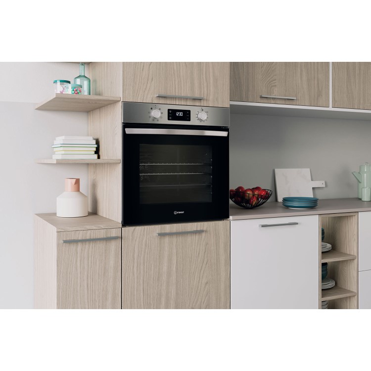 Indesit IO253XUK Turn&Go Electric Single Oven - Stainless Steel  