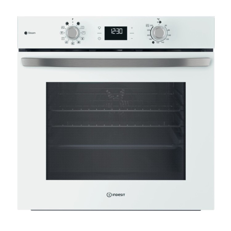 Indesit Turn&Go Steam Electric Single Oven - White