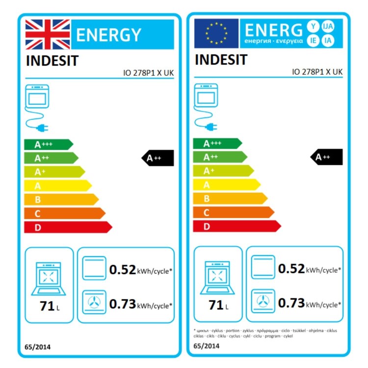 Indesit IO278P1XUK Turn&Go Electric Single Oven - Stainless Steel  