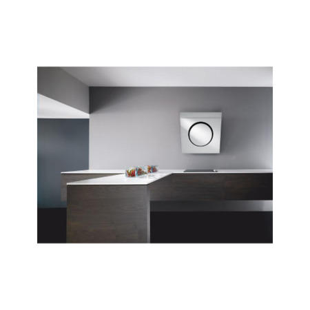 Elica iOSEWH iO SE Angled 80cm Chimney Cooker Hood White Glass
