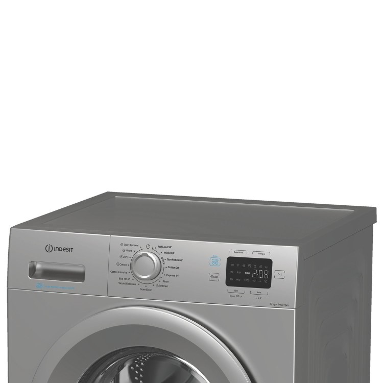 Indesit Push&Go 10kg 1400rpm Washing Machine - Silver