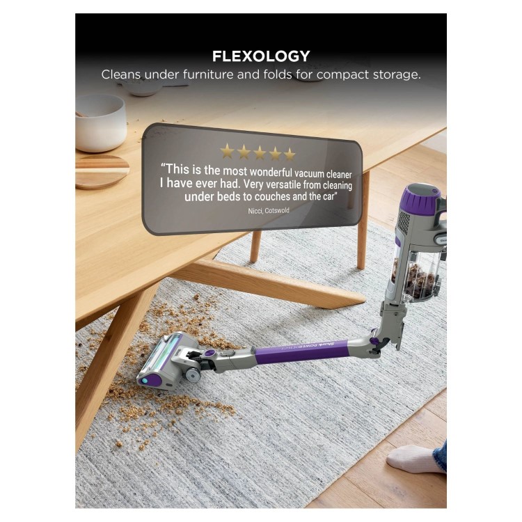 Shark IP1251UK PowerDetect Cordless Vacuum Cleaner – 70 Minutes Run Time – Purple/Grey