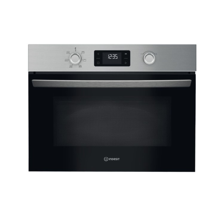 GRADE A1 - Indesit Built-In Microwave & Grill - Stainless Steel