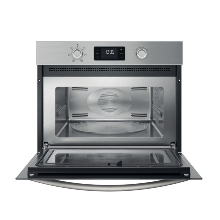 GRADE A1 - Indesit Built-In Microwave & Grill - Stainless Steel
