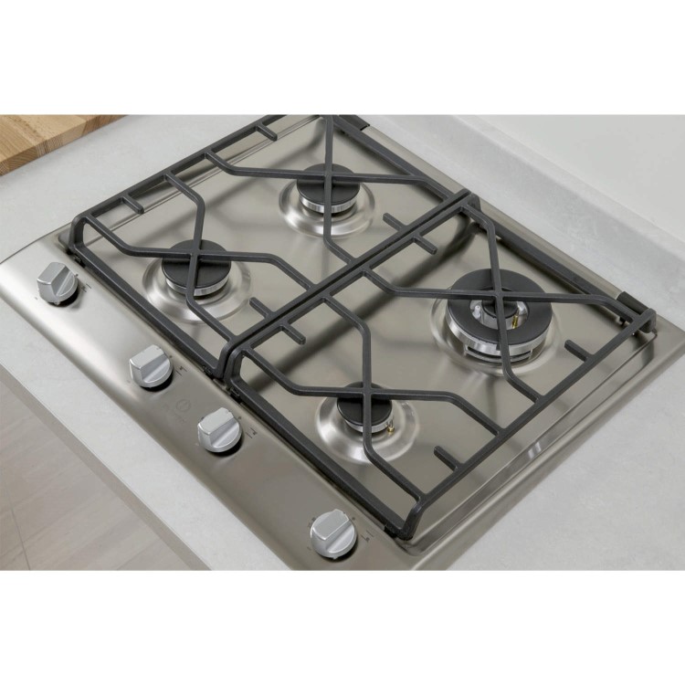 Indesit IP641SCIX Prime 60cm Gas Hob with Flame Failure Device  in Stainless steel