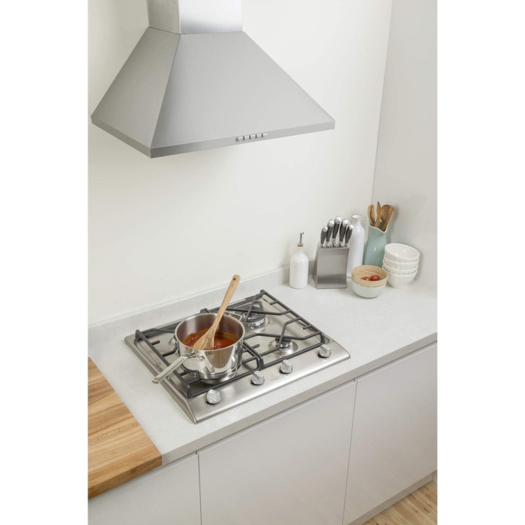 Indesit IP641SCIX Prime 60cm Gas Hob with Flame Failure Device  in Stainless steel