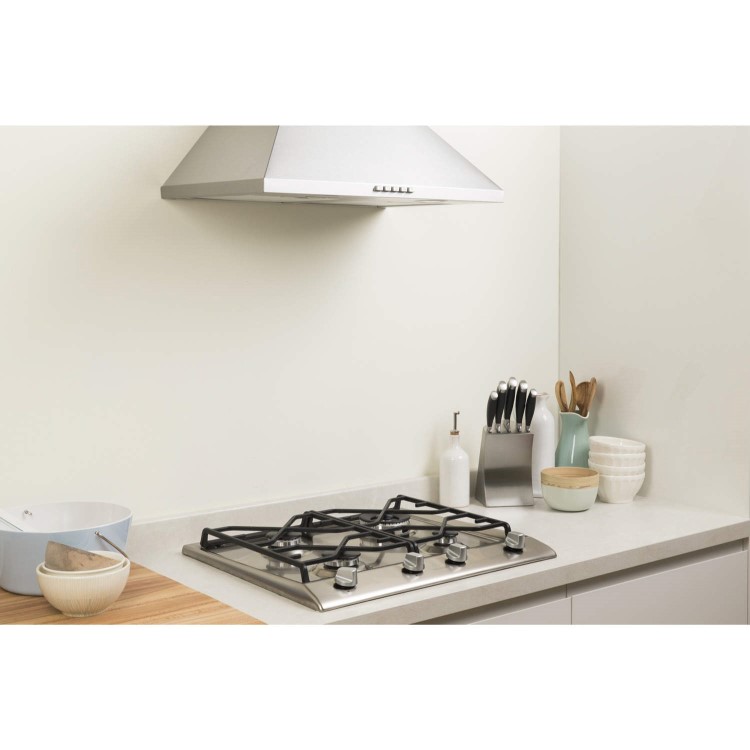 Indesit IP641SCIX Prime 60cm Gas Hob with Flame Failure Device  in Stainless steel