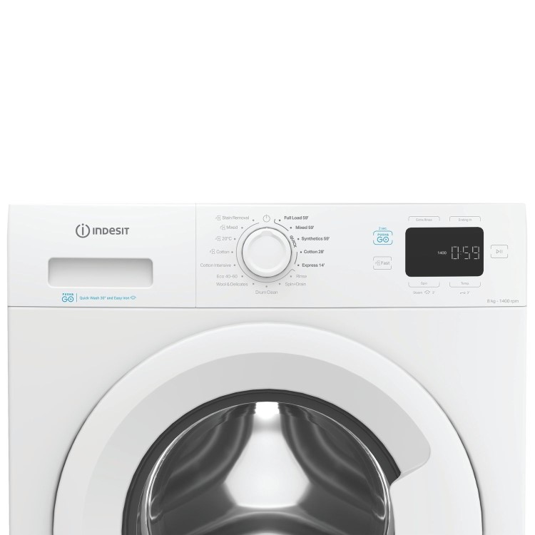 Indesit Push&Go 8kg 1400rpm Washing Machine - White