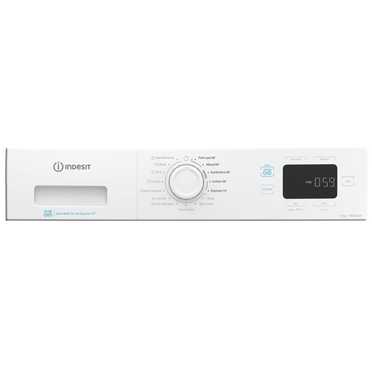 Indesit Push&Go 8kg 1400rpm Washing Machine - White