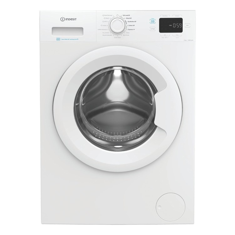 Indesit Push&Go 9kg 1400rpm Washing Machine - White
