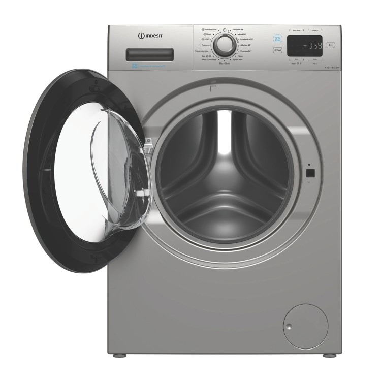 Indesit Push&Go 9kg 1400rpm Washing Machine - Silver