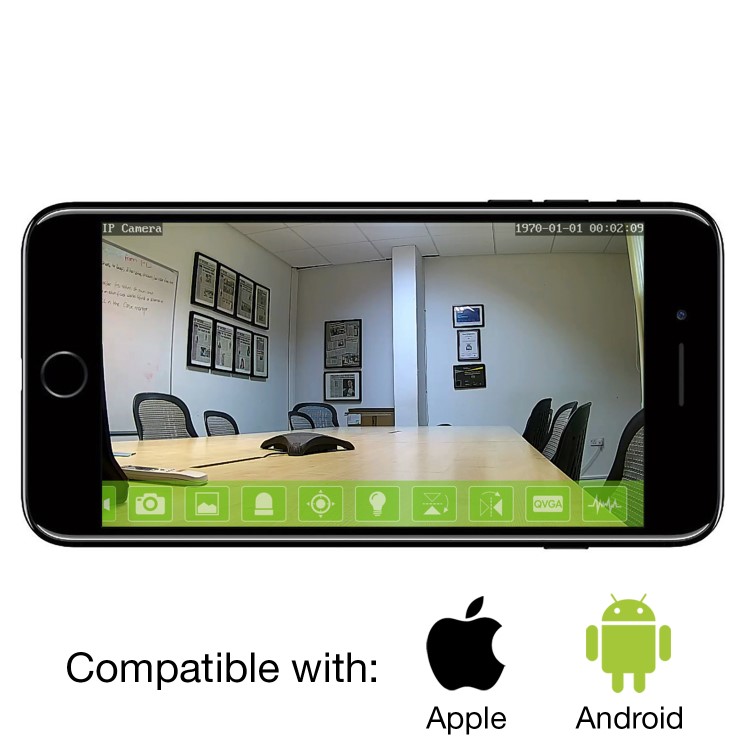 GRADE A1 - electriQ HD 1080p Wifi Baby Monitoring Pan Tilit Zoom Camera with 2-way Audio & dedicated App