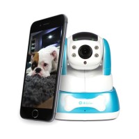 electriQ HD 720p Wifi Pet Monitoring Pan Tilt Zoom Camera with 2-way Audio & dedicated App - Blue