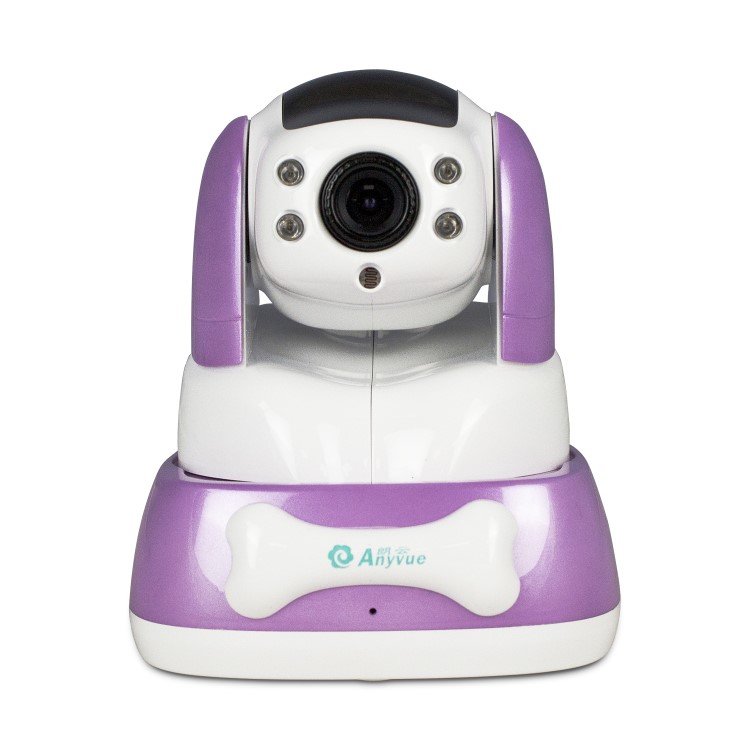 electriQ 480p Wifi Pet Monitoring Pan Tilt Zoom Camera with 2-way Audio & dedicated App - Purple