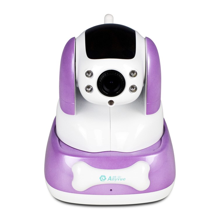 electriQ 480p Wifi Pet Monitoring Pan Tilt Zoom Camera with 2-way Audio & dedicated App - Purple