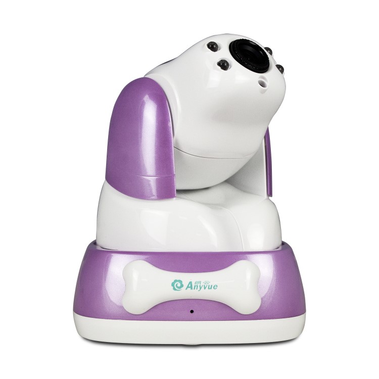 electriQ 480p Wifi Pet Monitoring Pan Tilt Zoom Camera with 2-way Audio & dedicated App - Purple