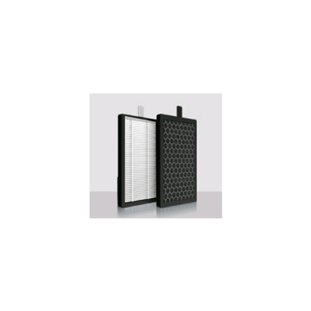 Quiet Dual HEPA Air Purifier and Pure Cool DC Fan with Remote Control for rooms up to 35 sqm - Black
