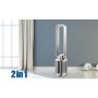 38 inch Quiet Pure Cool Bladeless HEPA Purifying Tower Fan with Remote Control Timer and Oscillation - Silver