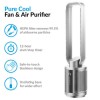 GRADE A1 - 38 inch Quiet Pure Cool Bladeless HEPA Purifying Tower Fan with Remote Control Timer and Oscillation - Silver