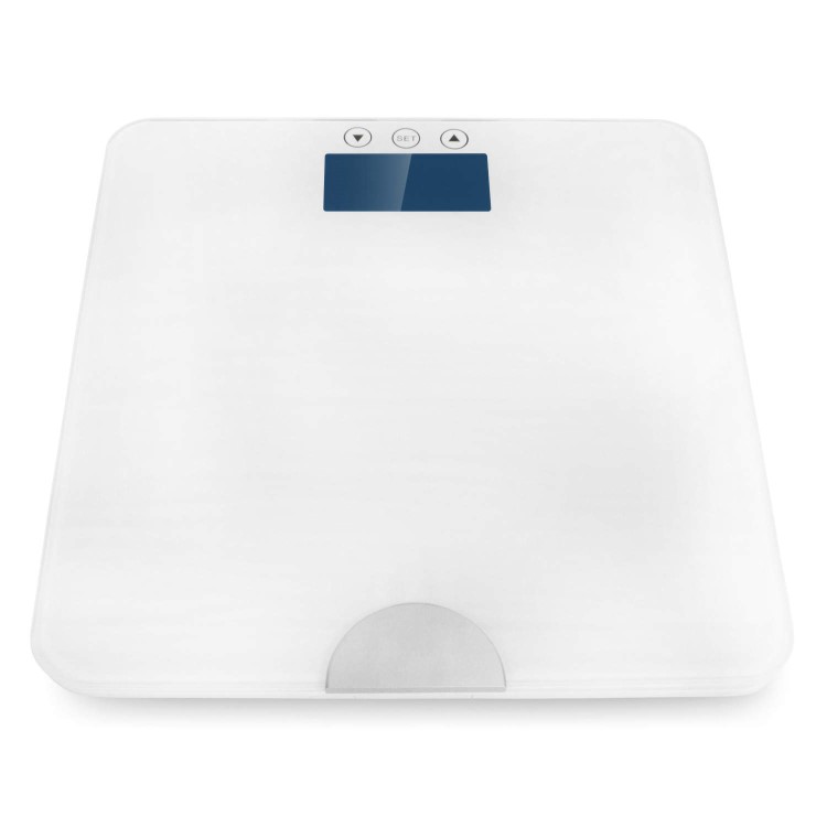 electriQ Bluetooth Smart Body Scale with Specialised ITO Glass and FREE iOS & Android app - White 