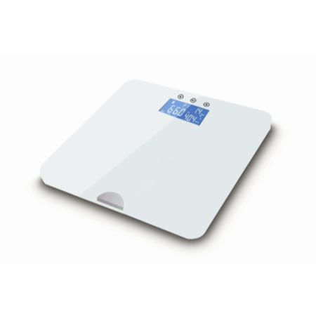electriQ Bluetooth Smart Body Scale with Specialised ITO Glass and FREE iOS & Android app - White 