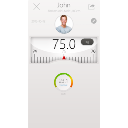 electriQ Bluetooth BMI Smart Scale with Free iOS & Android app