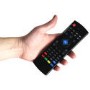 GRADE A2 - electriQ 3-in-1 Magic Remote with Wireless Keyboard and Air Mouse plus Voice Input for Smart TV Android PC Laptop