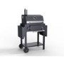 Refurbished electriQ Charcoal American Grill BBQ with Chimney Smoker Function and Free Accessory Pack Includes BBQ Cover and Utensil Set