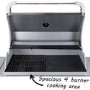 GRADE A2 - The Kentucky Premium 4 Burner Gas BBQ in Silver - Includes BBQ Cover and Utensil Set
