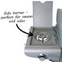 GRADE A2 - The Kentucky Premium 4 Burner Gas BBQ in Silver - Includes BBQ Cover and Utensil Set