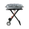 GRADE A2 - Deluxe Portable Grey BBQ With Trolley With Free Accessories