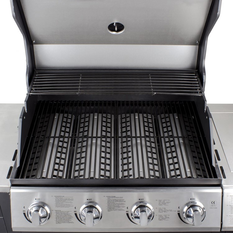 Refurbished electriQ The Texas Outdoor Kitchen 4 Burner Gas BBQ with Side Burner