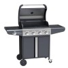 Boss Grill IQBBQ4BBLEN Kentucky Premium - 4 Burner Gas BBQ Grill with Side Burner - Black    