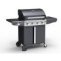 GRADE A2 - The Kentucky Premium 4 Burner Black Gas BBQ - Includes BBQ Cover and Utensils Set