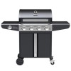 Boss Grill IQBBQ4BBLEN Kentucky Premium - 4 Burner Gas BBQ Grill with Side Burner - Black    