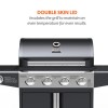Boss Grill IQBBQ4BBLEN Kentucky Premium - 4 Burner Gas BBQ Grill with Side Burner - Black    