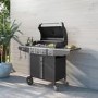 GRADE A2 - The Kentucky Premium 4 + 1 Burner Black Gas BBQ