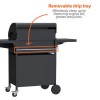 Boss Grill IQBBQ4BBLEN Kentucky Premium - 4 Burner Gas BBQ Grill with Side Burner - Black    