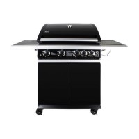 Refurbished Boss Grill Alabama Elite - 4 Burner Gas BBQ Grill with Side Burner - Black