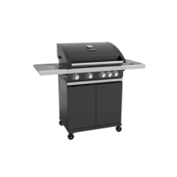 Boss Grill Alabama Elite - 4 Burner Gas BBQ Grill with Side Burner - Black
