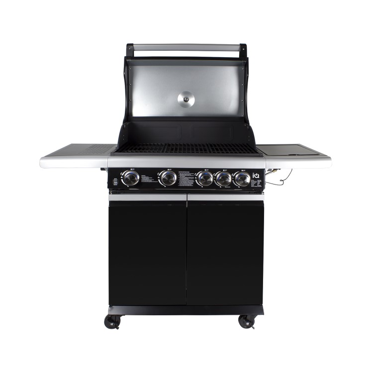Refurbished Boss Grill Alabama Elite - 4 Burner Gas BBQ Grill with Side Burner - Black